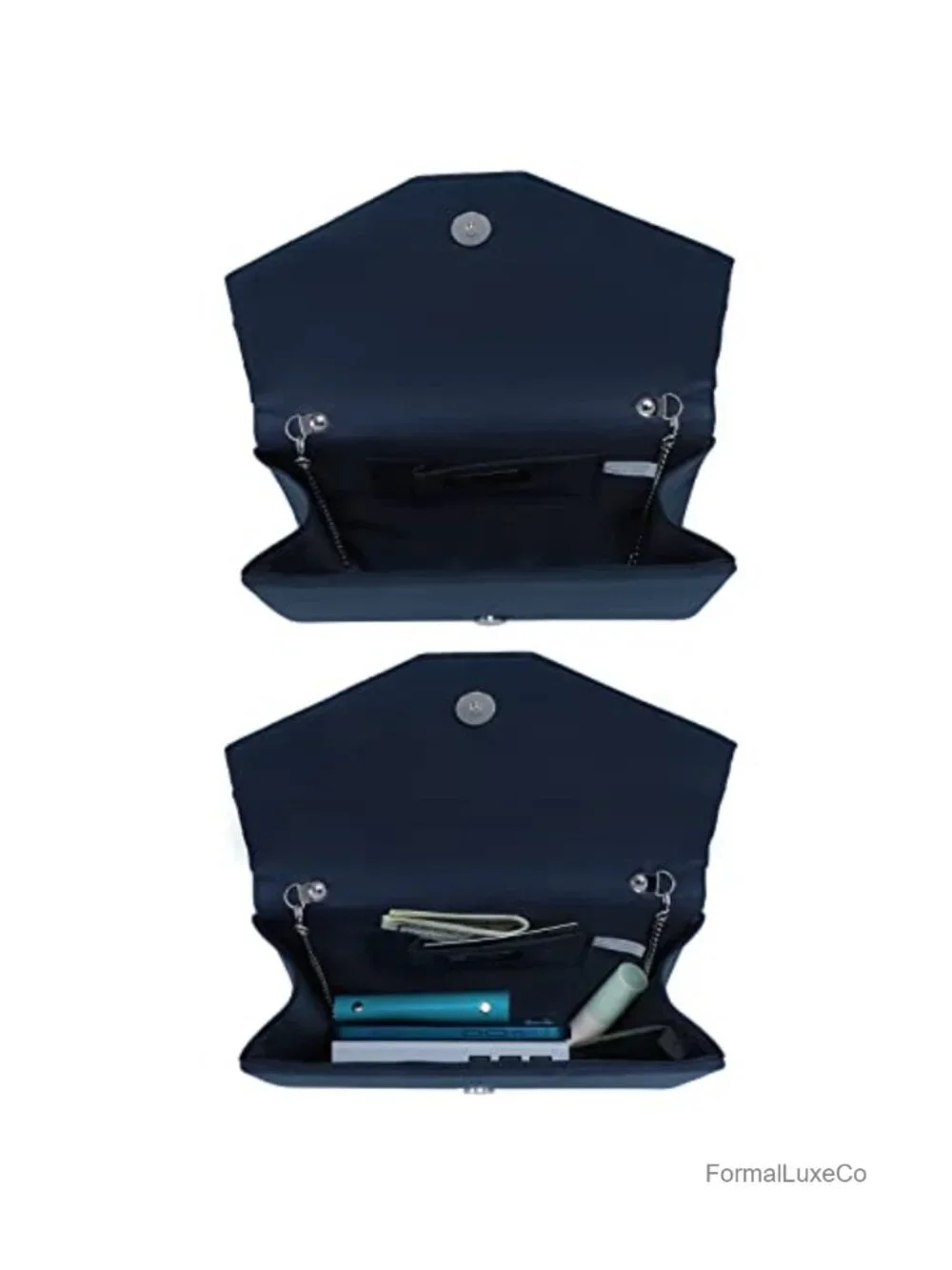 Elegant Velvet Evening Clutch with Chain Strap